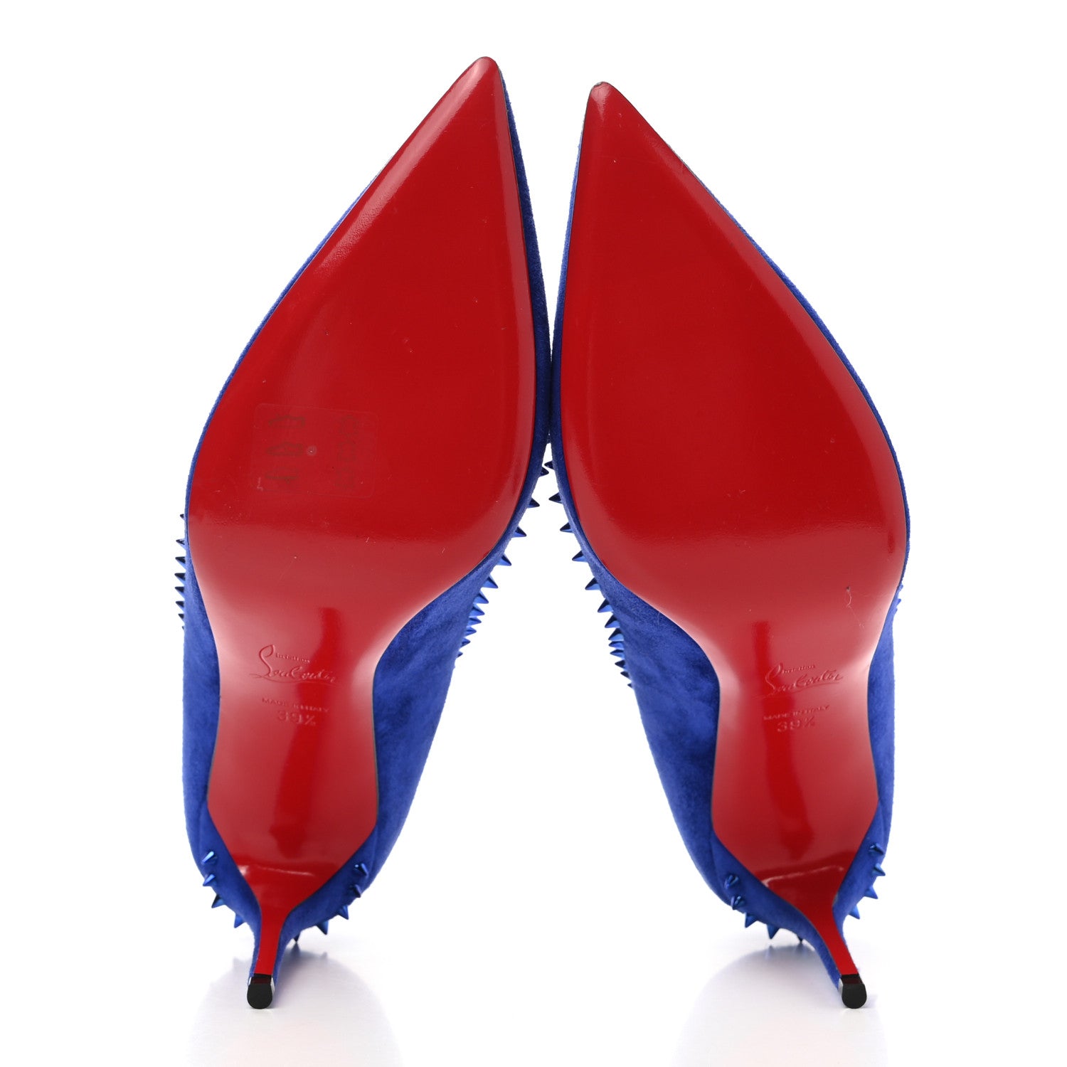 Christian Louboutin Veau Velours Anjalina 85 Pumps 39.5 Azulejo 5 of 8