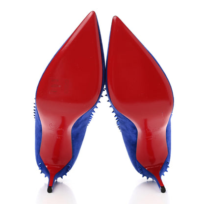 Christian Louboutin Veau Velours Anjalina 85 Pumps 39.5 Azulejo 5 of 8