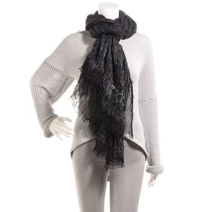 Louis Vuitton Cashmere Silk Damier Etole Stole Black 2 of 7