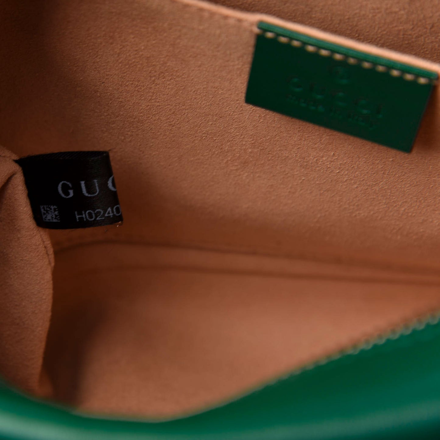 Calfskin Matelasse Small GG Marmont Chain Shoulder Bag Emerald Green