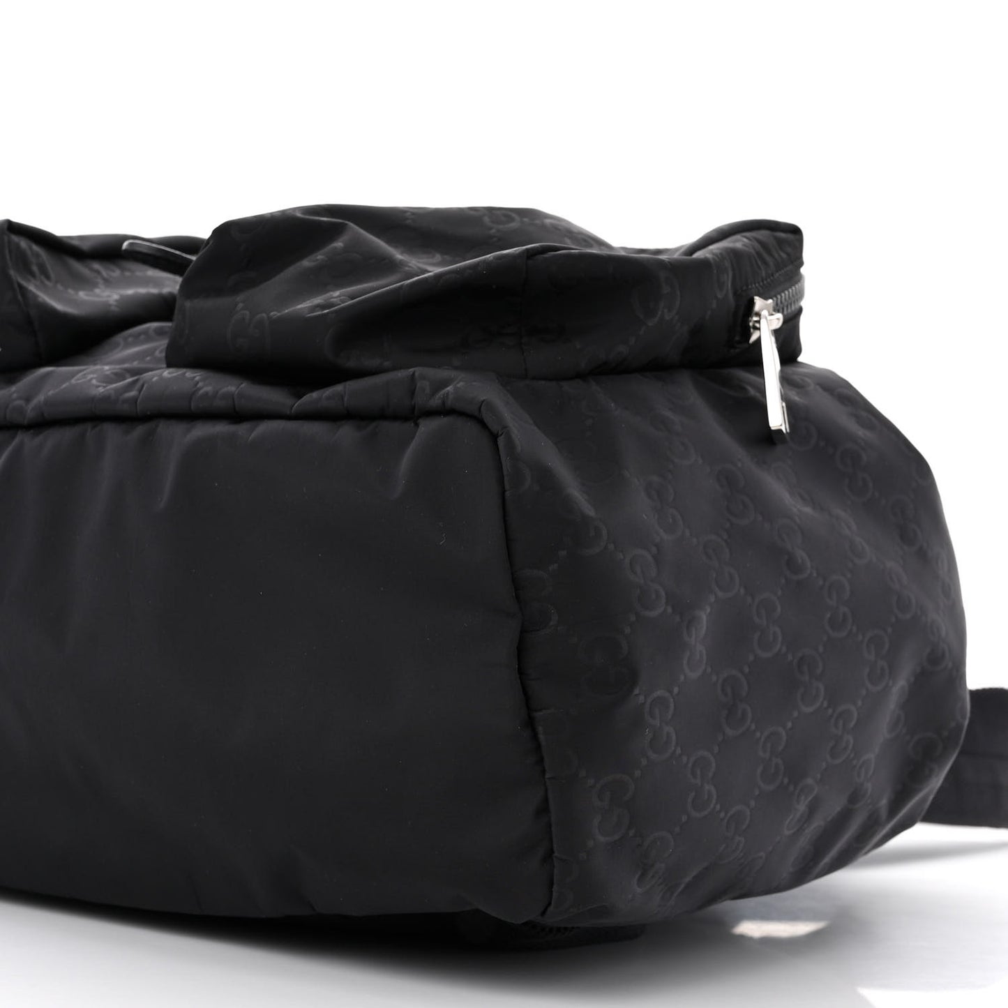 Nylon Monogram Medium Light Single Buckle Backpack Black