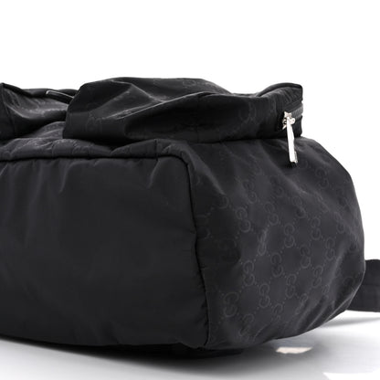Gucci Nylon Monogram Medium Light Single Buckle Backpack Black 10 of 10