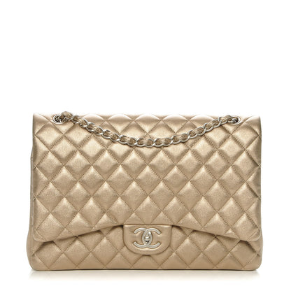 Chanel Metallic Lambskin Quilted Maxi Double Flap Gold 1 of 7
