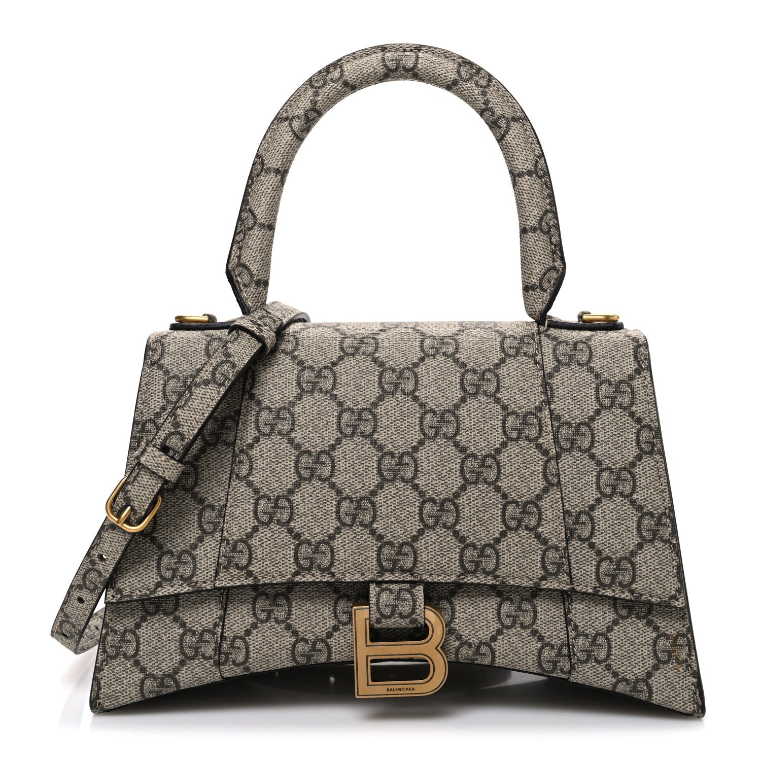 Balenciaga X GUCCI GG Supreme Monogram Small Hourglass Top Handle