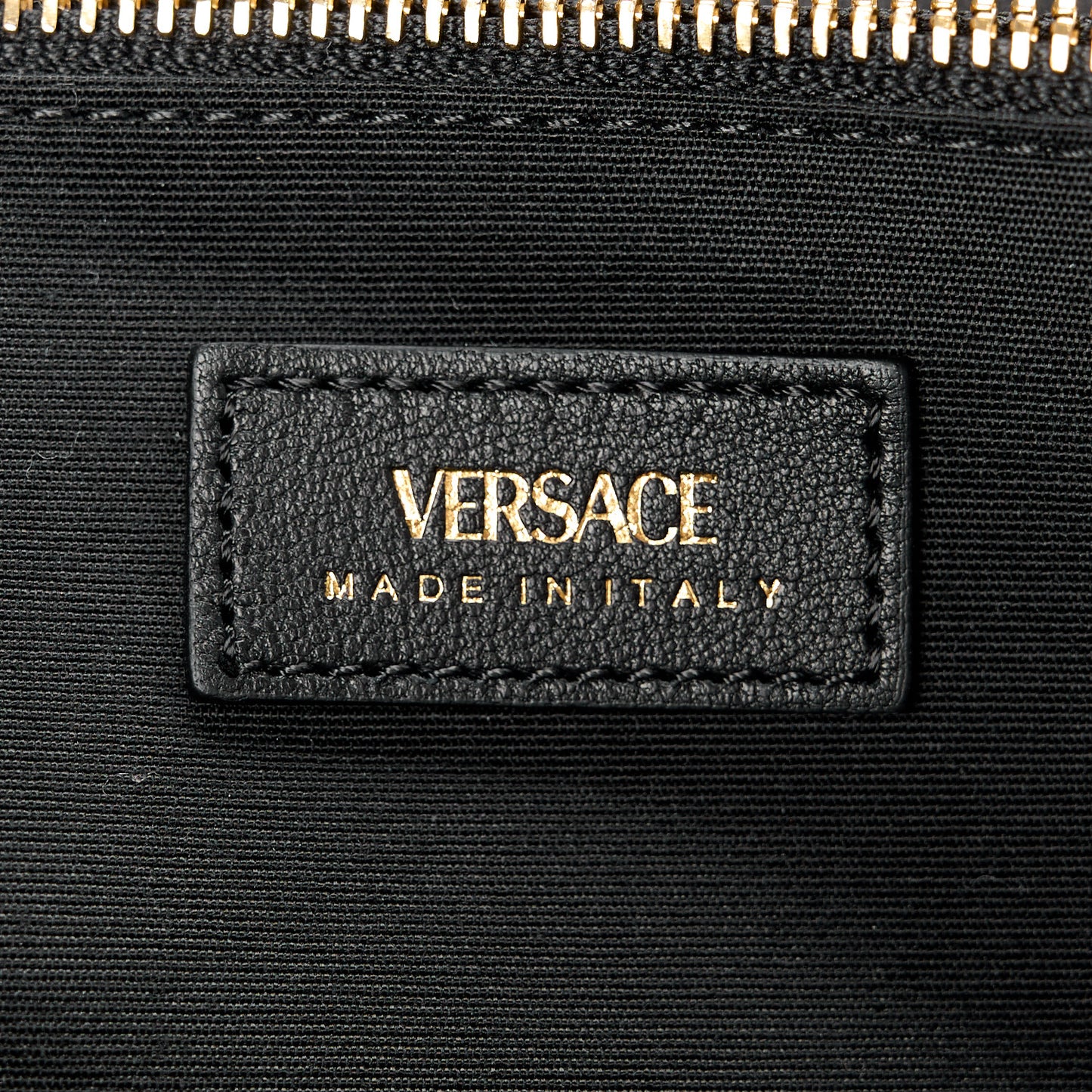 Lambskin Quilted Medusa Wallet On Chain Crossbody Black