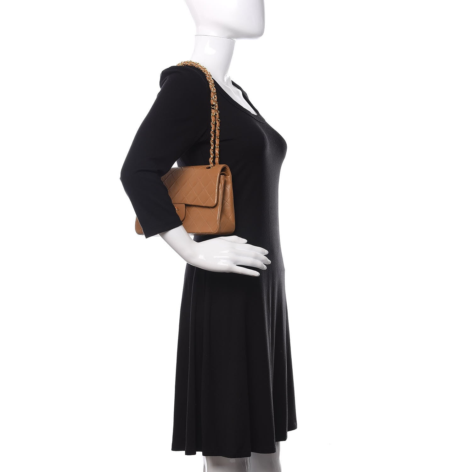 Chanel Lambskin Quilted Small Double Flap Beige 2 of 18
