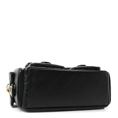 Chanel Shiny Lambskin Quilted Large Trendy Pockets Hobo Black 3 of 10