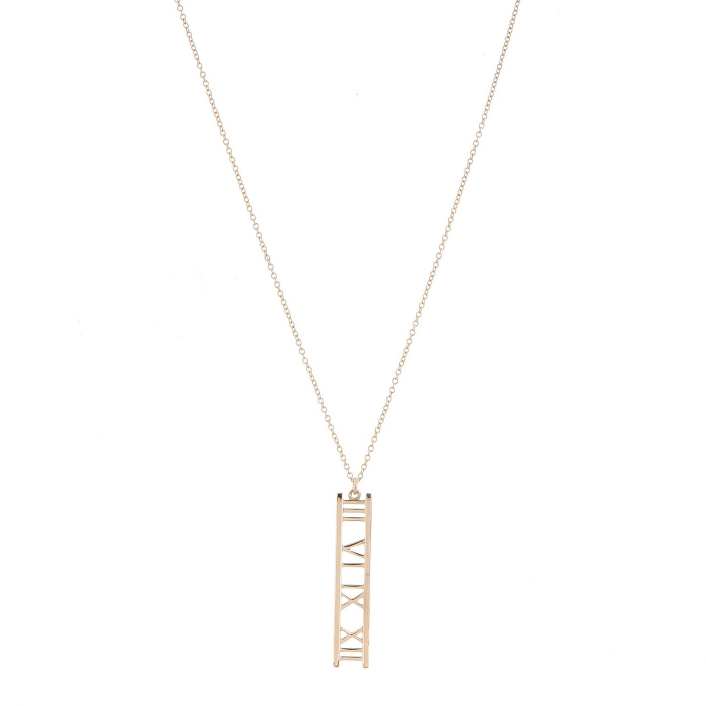 18K Yellow Gold Atlas Bar Pendant Necklace