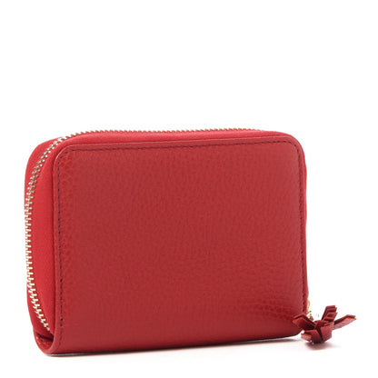 Gucci Pebbled Calfskin Small Soho Zip Around Wallet Red 2 of 9