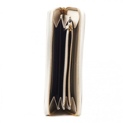 Gucci Boarded Plutone Calfskin Horsebit 1955 Zip Around Wallet Mystic White 5 of 9