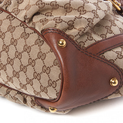 Gucci Monogram Medium Jockey Tote Dark Brown 5 of 11