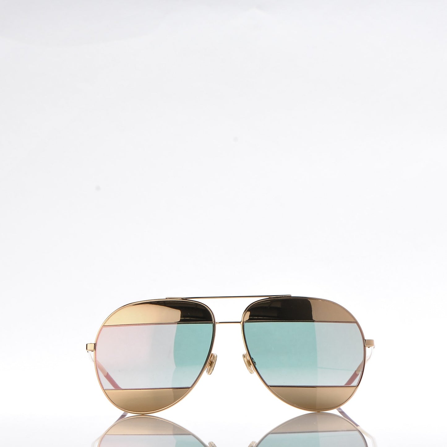 Split 1 Aviator Sunglasses Rose Gold