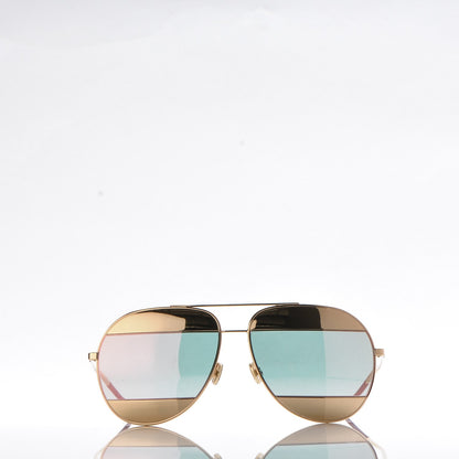 Christian Dior Split 1 Aviator Sunglasses Rose Gold 2 of 8