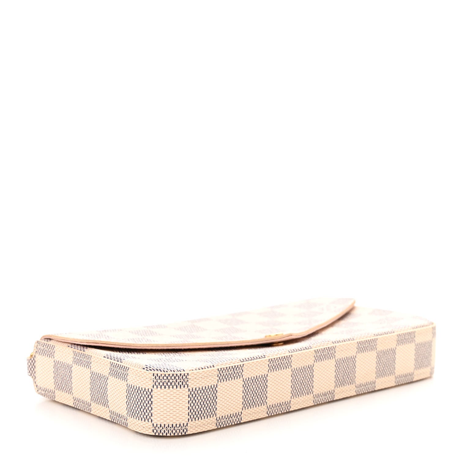Louis Vuitton Damier Azur Pochette Felicie Chain Wallet Rose Ballerine 4 of 11