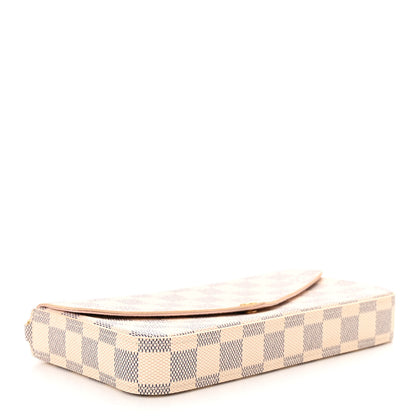 Louis Vuitton Damier Azur Pochette Felicie Chain Wallet Rose Ballerine 4 of 11