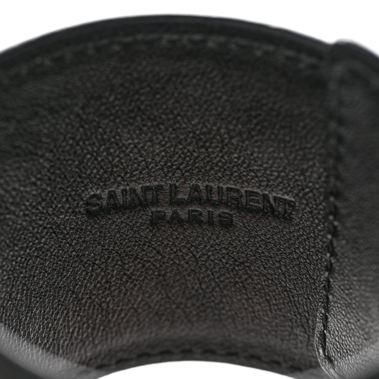 Saint Laurent Calfskin Boron Bracelet Black 4 of 10