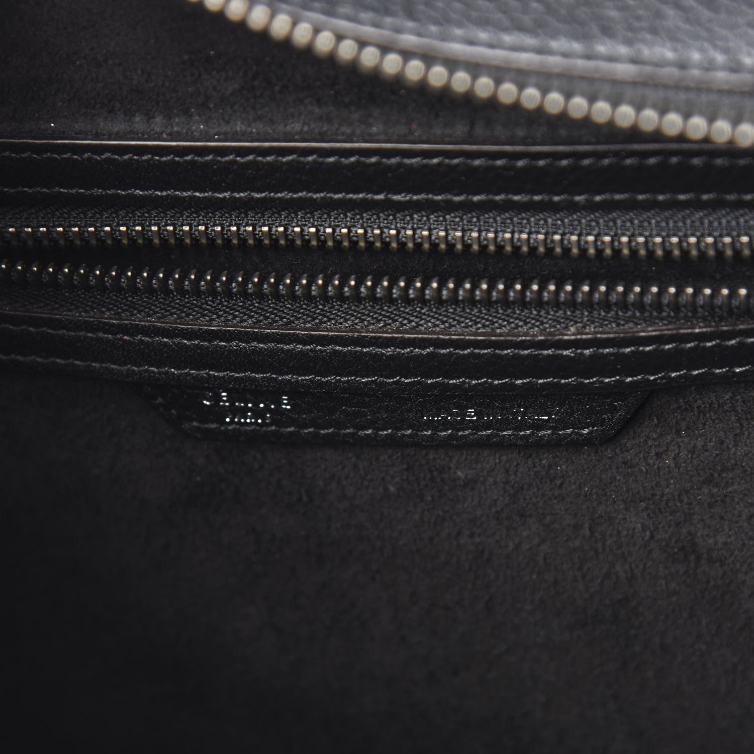 Celine Drummed Calfskin Micro Luggage Black 5 of 8