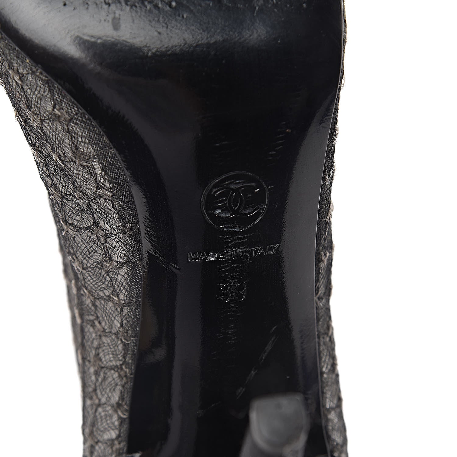 Chanel Lace Mesh Booties 39 Black 6 of 10