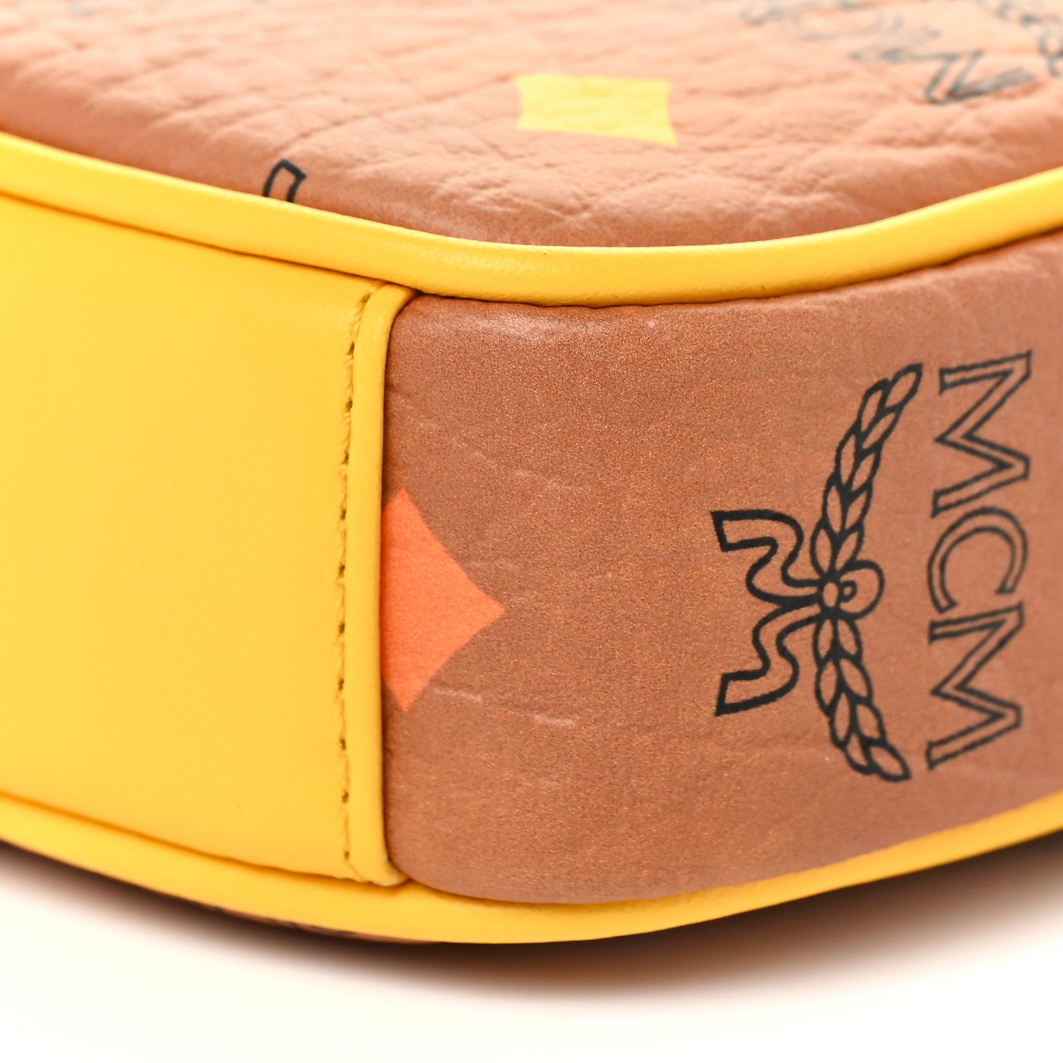 MCM Visetos X-Mini Crossbody Bag Cognac Freesia 10 of 10