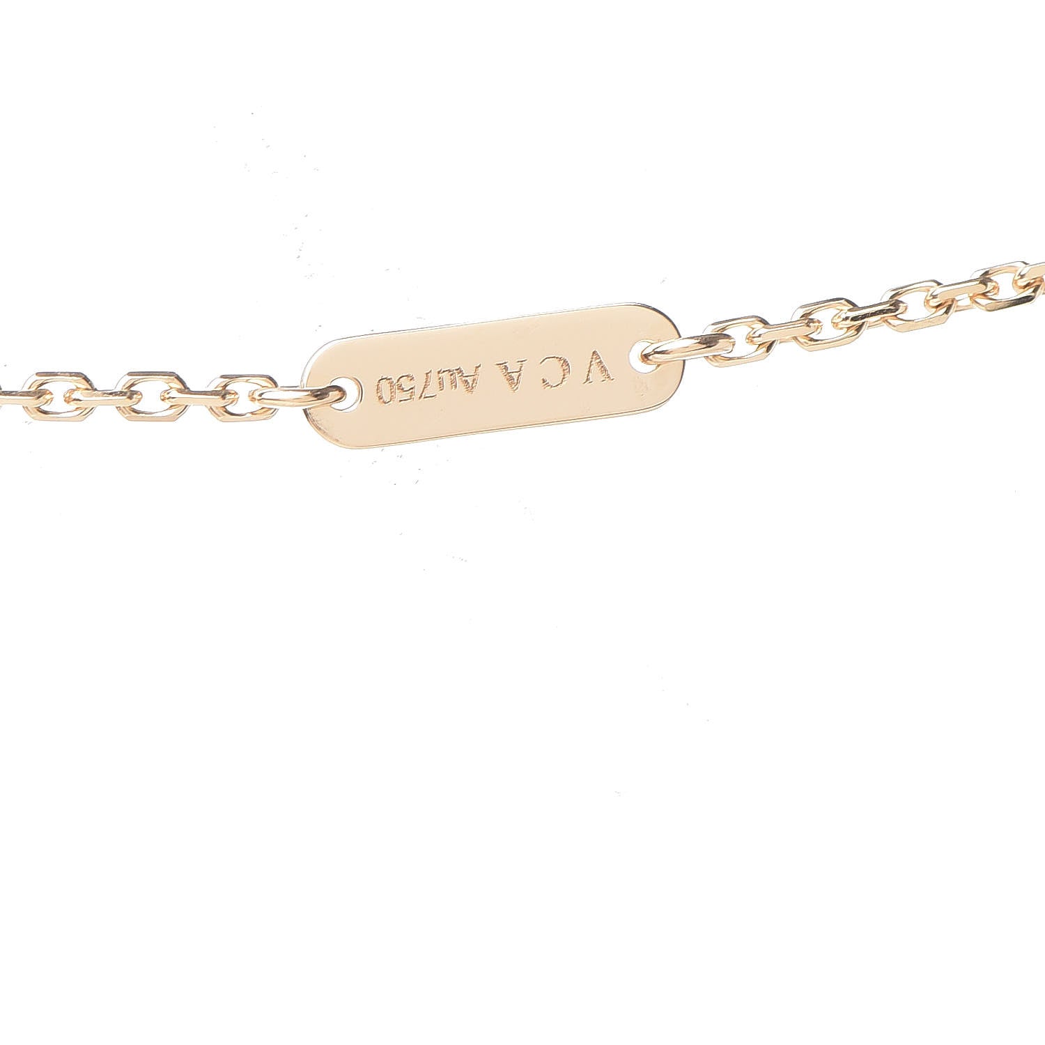 Van Cleef & Arpels 18K Yellow Gold Tiger Eye Lucky Alhambra Butterfly Pendant Necklace 6 of 8