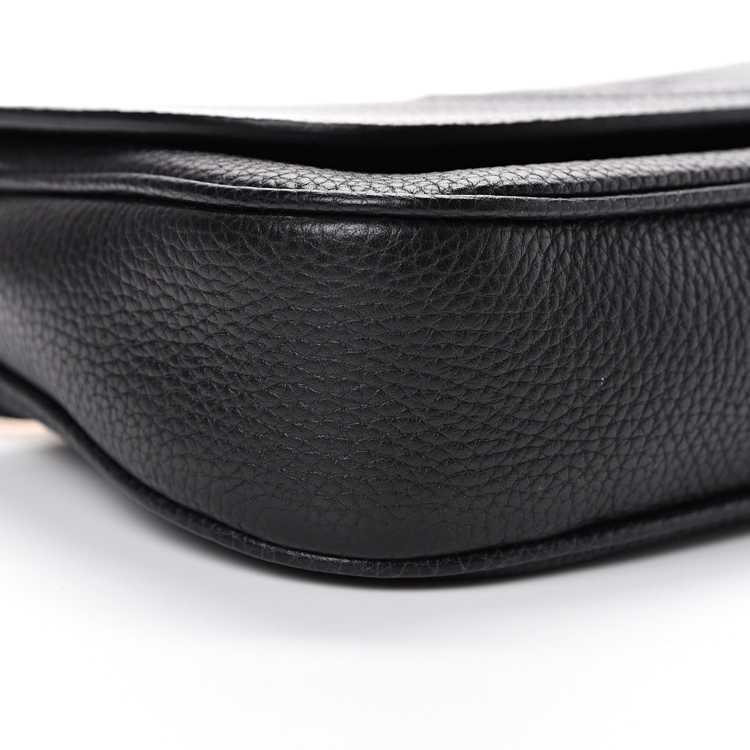 Gucci Pebbled Calfskin Medium Soho Flap Crossbody Black 8 of 9
