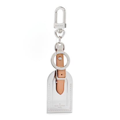 Louis Vuitton Metal Luggage Tag Key Holder Silver 1 of 4