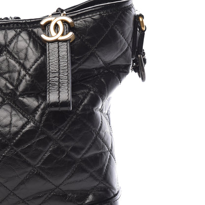 Chanel Aged Calfskin Quilted Large Gabrielle Hobo Black 13 of 18