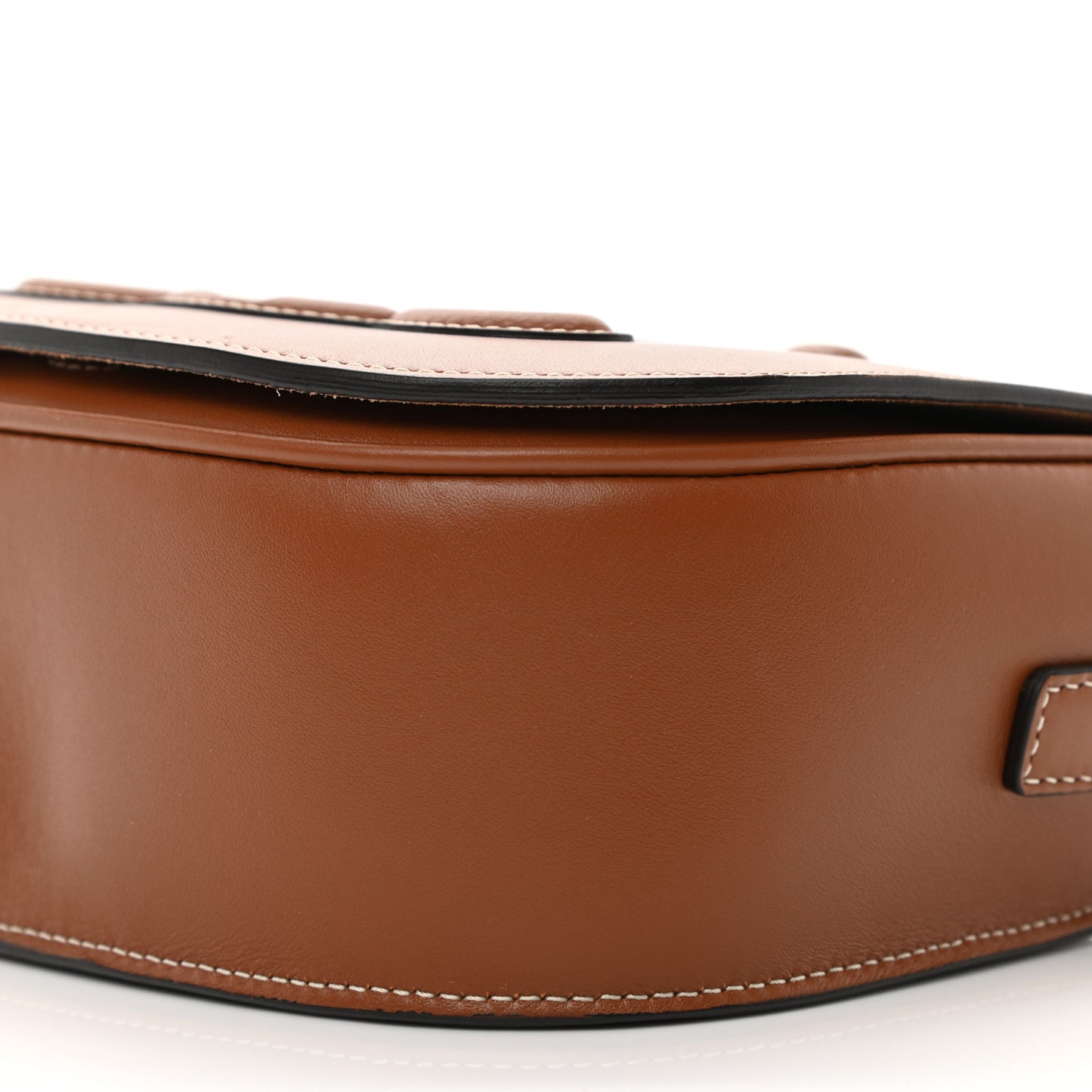 Smooth Calfskin Cuir Triomphe Folco Crossbody Bag Tan