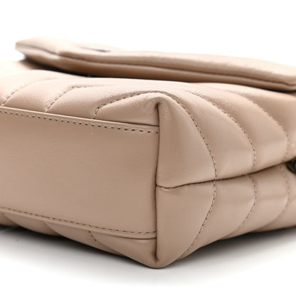 Saint Laurent Calfskin Y Quilted Monogram Toy Loulou Crossbody Bag Latte 10 of 11