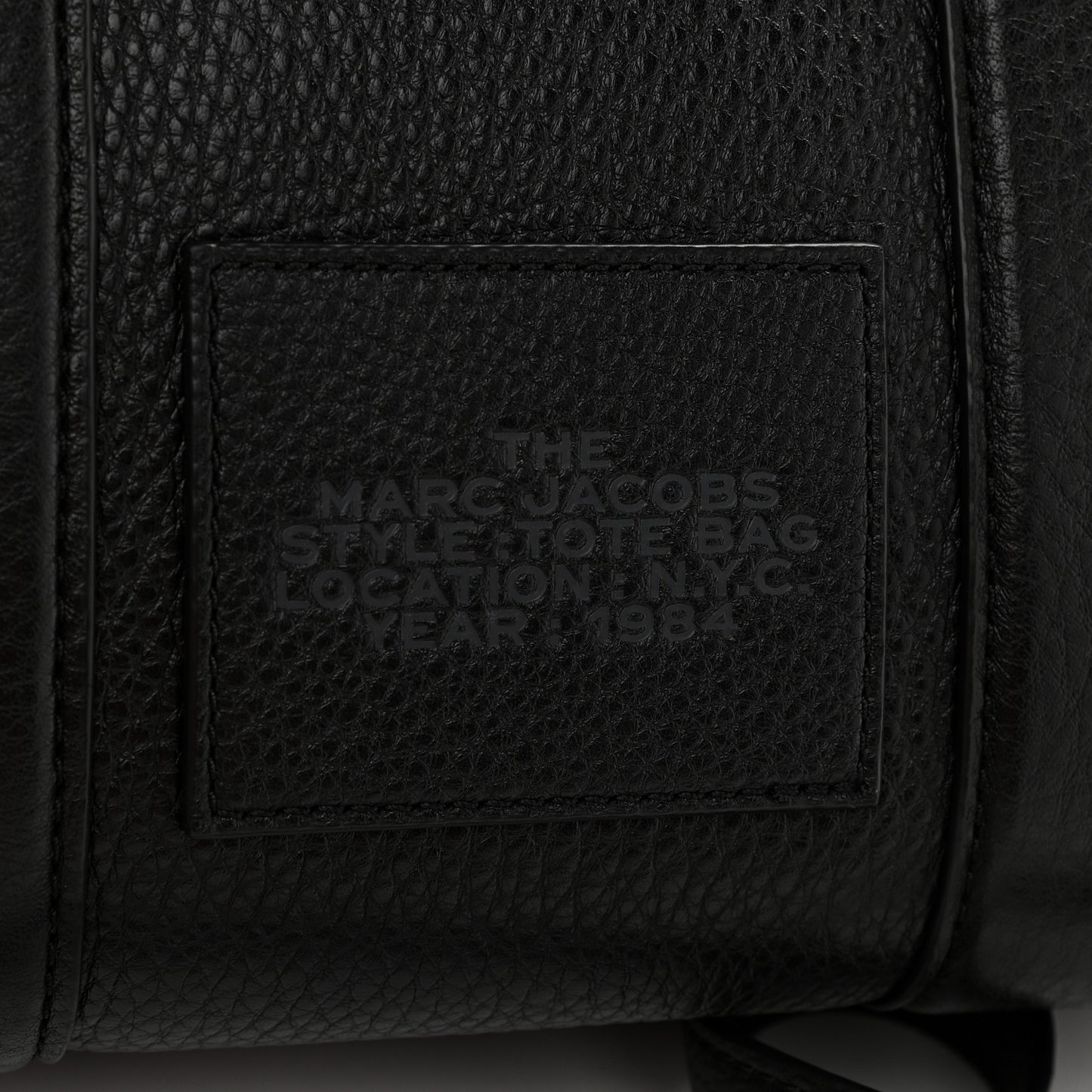 Grained Calfskin Small The Tote Bag Black