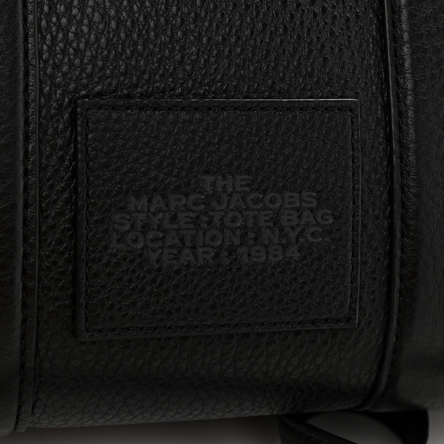 Marc Jacobs Grained Calfskin Small The Tote Bag Black 6 of 8