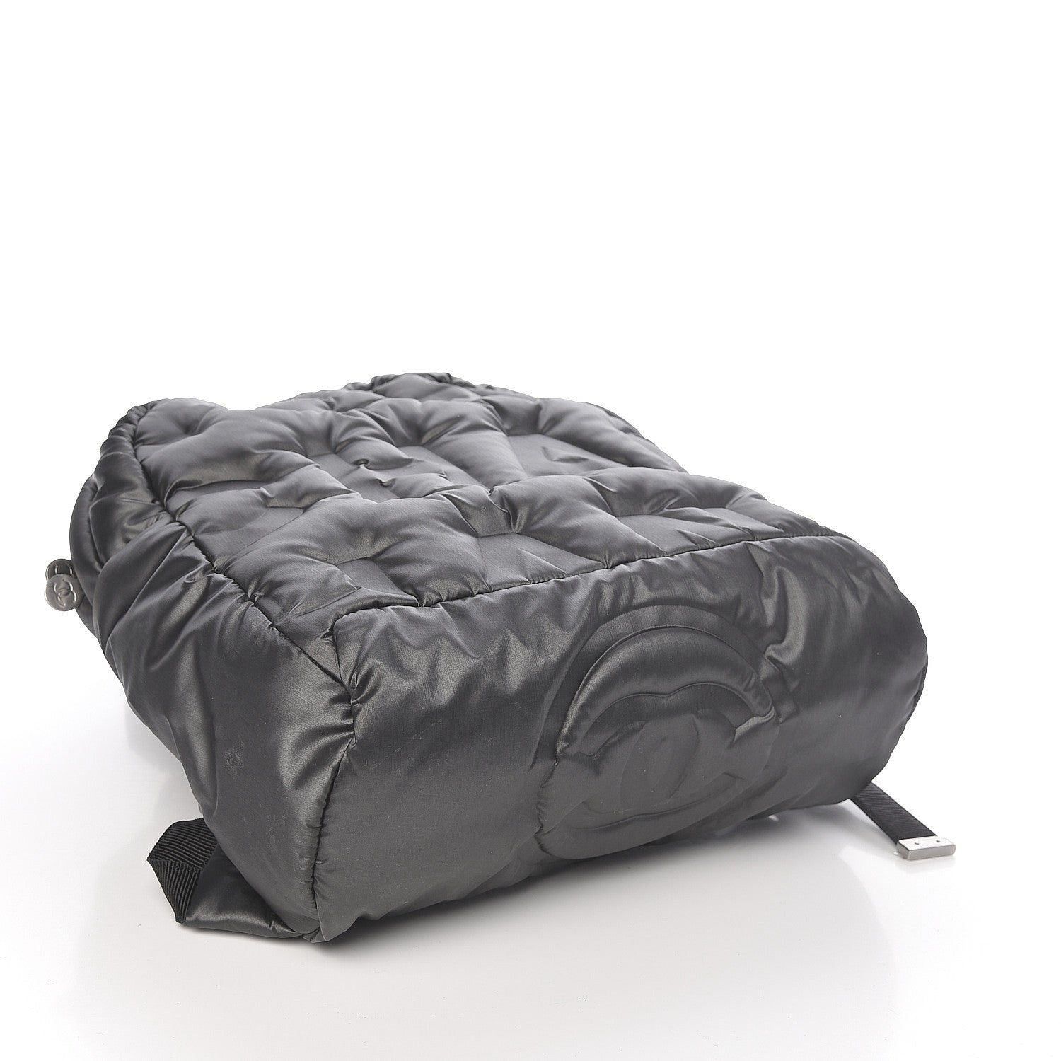 Chanel Nylon Embossed Small Doudoune Backpack Grey 4 of 11