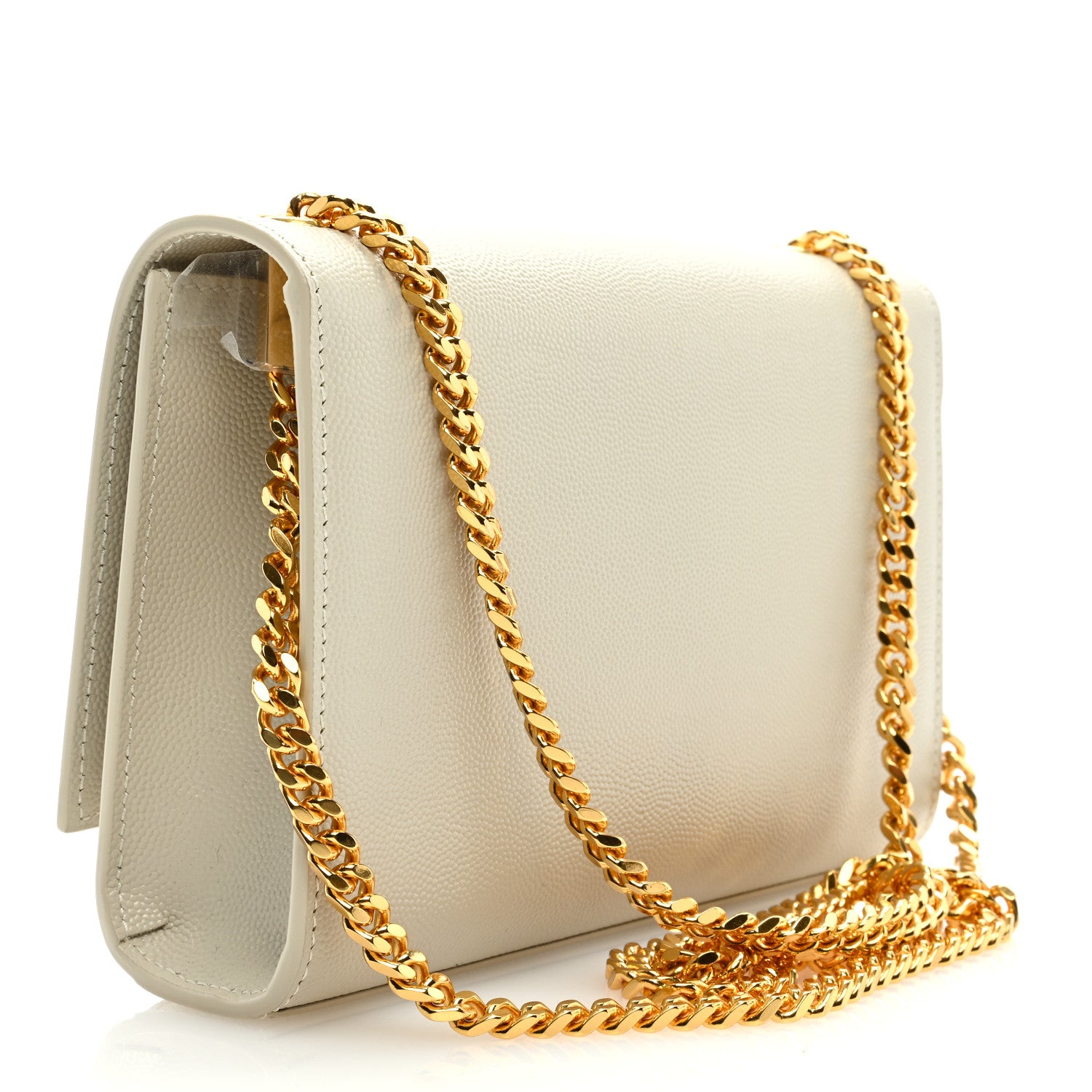 Saint Laurent Grain De Poudre Small Monogram Kate Satchel Crema Soft 3 of 8