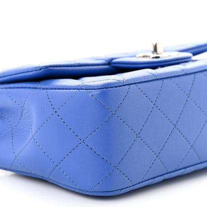 Chanel Lambskin Quilted Mini Rectangular Flap Blue 9 of 12