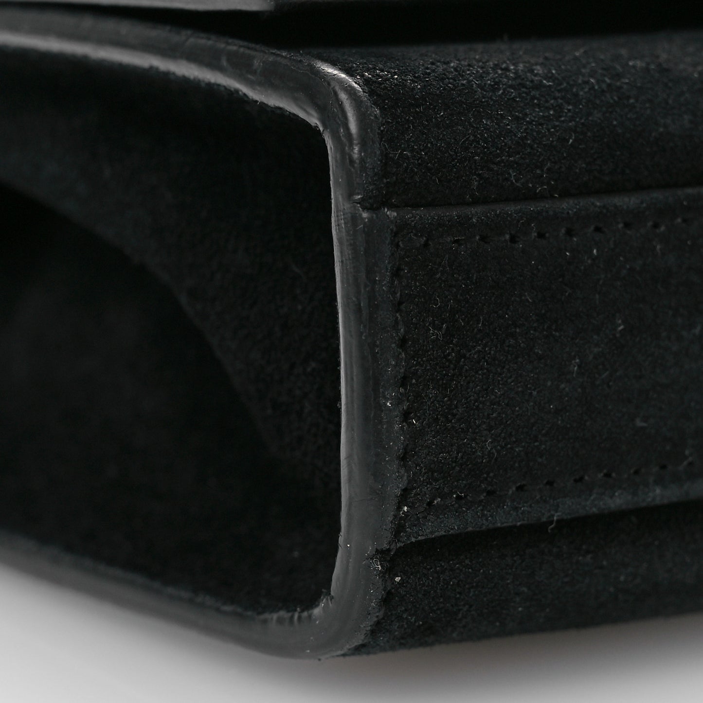 Suede Small Classic Monogram Kate Tassel Satchel Black