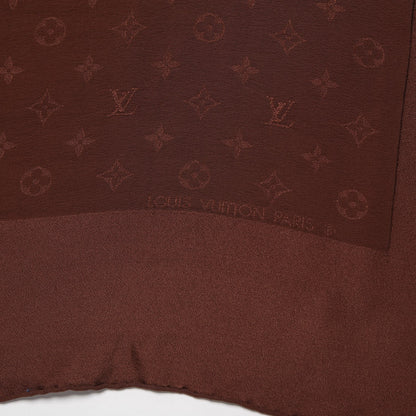 Louis Vuitton Silk Monogram Monaco Scarf Brown 11 of 13