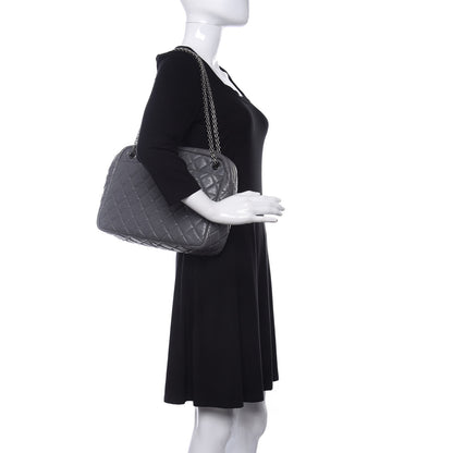 Chanel Aged Calfskin Quilted Large Reissue Camera Case Grey 2 of 11
