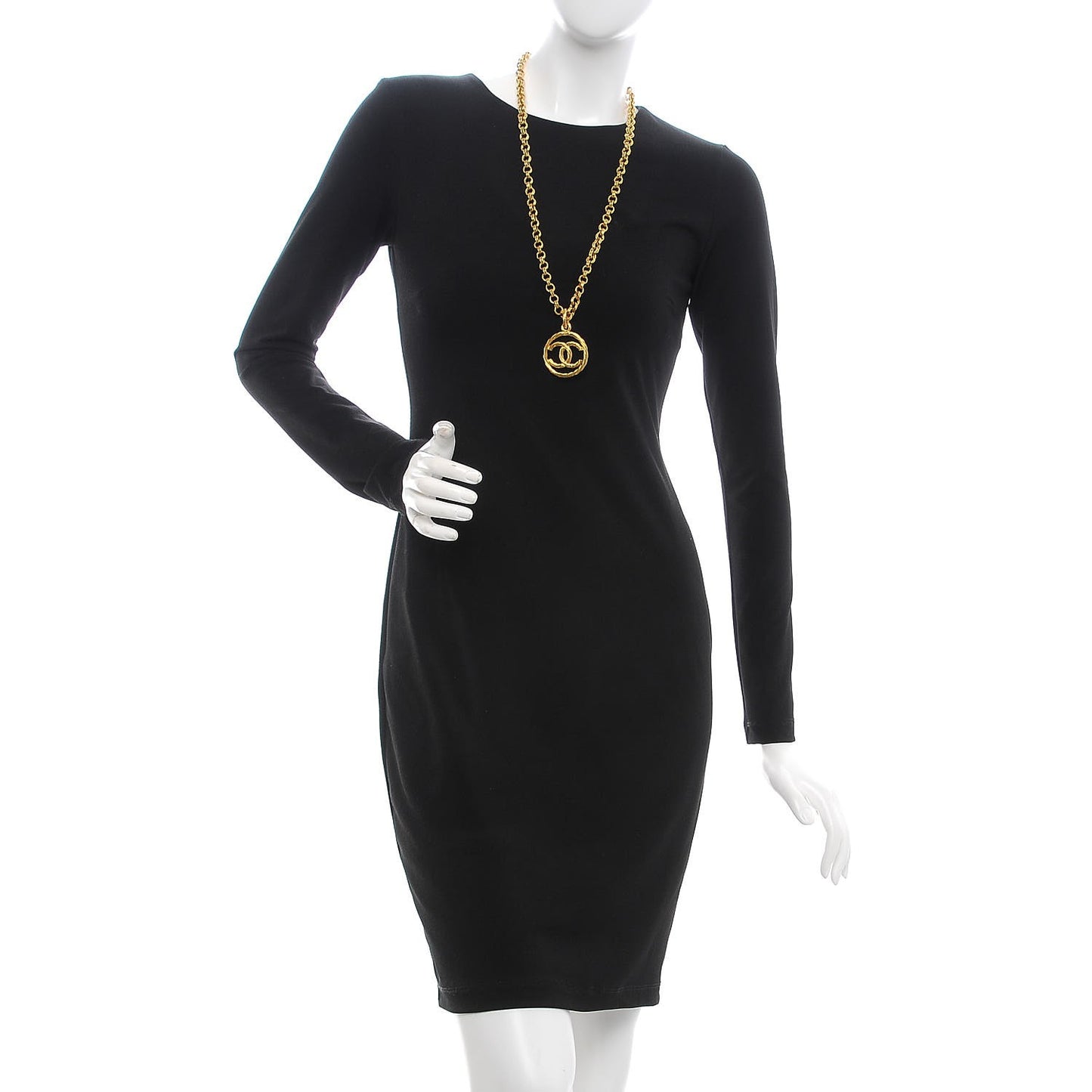 Chain CC Long Necklace Gold