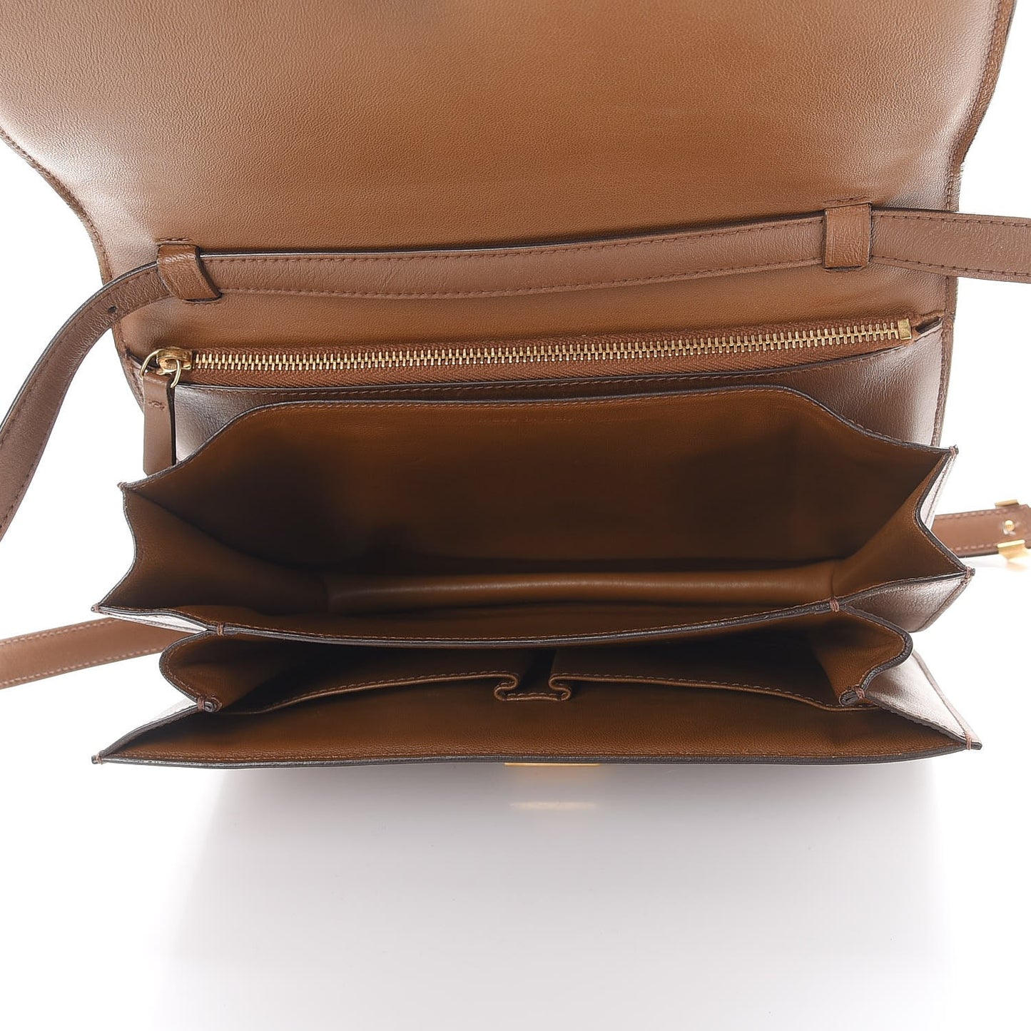 Box Calfskin Medium Classic Box Flap Bag Camel