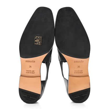 Hermes Calfskin Epoca Oxford 36 Black 5 of 10