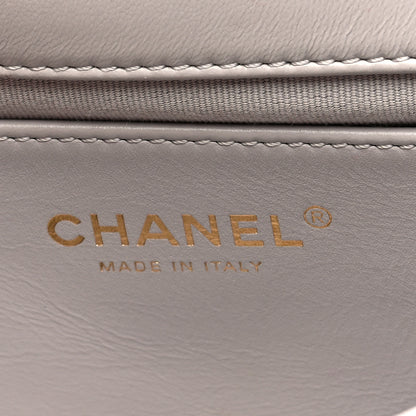 Chanel Lambskin Quilted Mini Flap Grey 6 of 10
