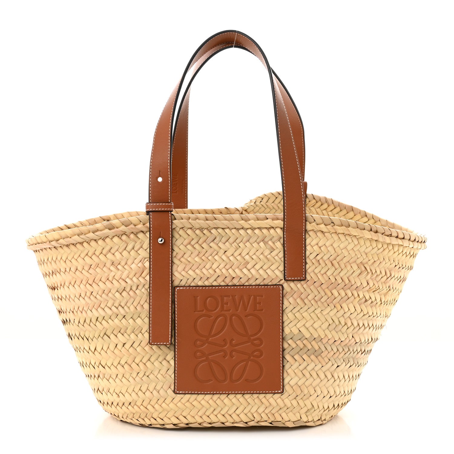 Loewe Raffia Basket Tote Bag Natural Tan 1 of 9