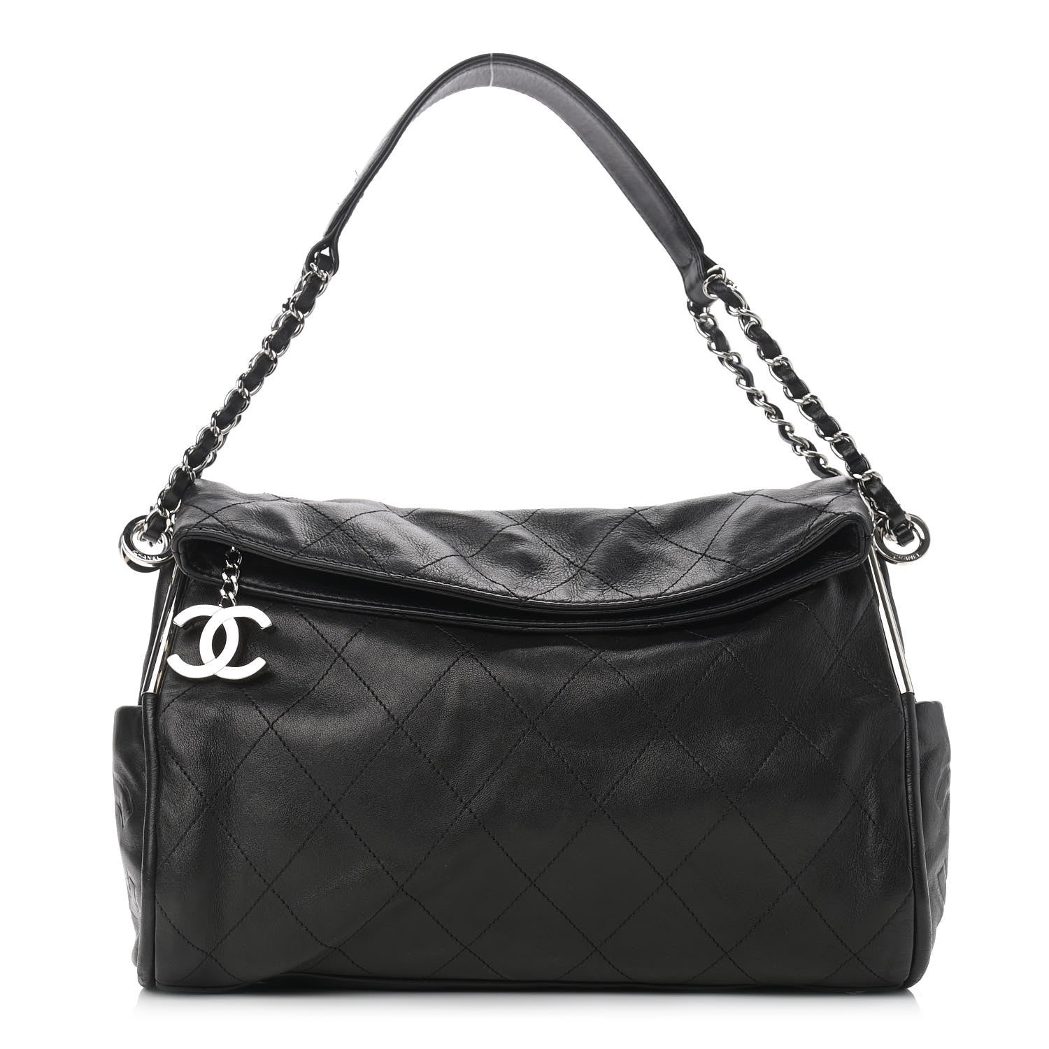 Chanel Lambskin Stitched Medium Ultimate Soft Tote Black 1 of 10