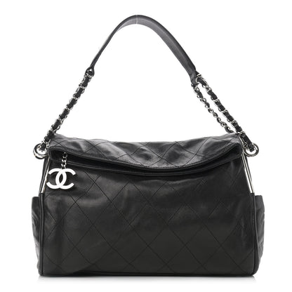 Chanel Lambskin Stitched Medium Ultimate Soft Tote Black 1 of 10