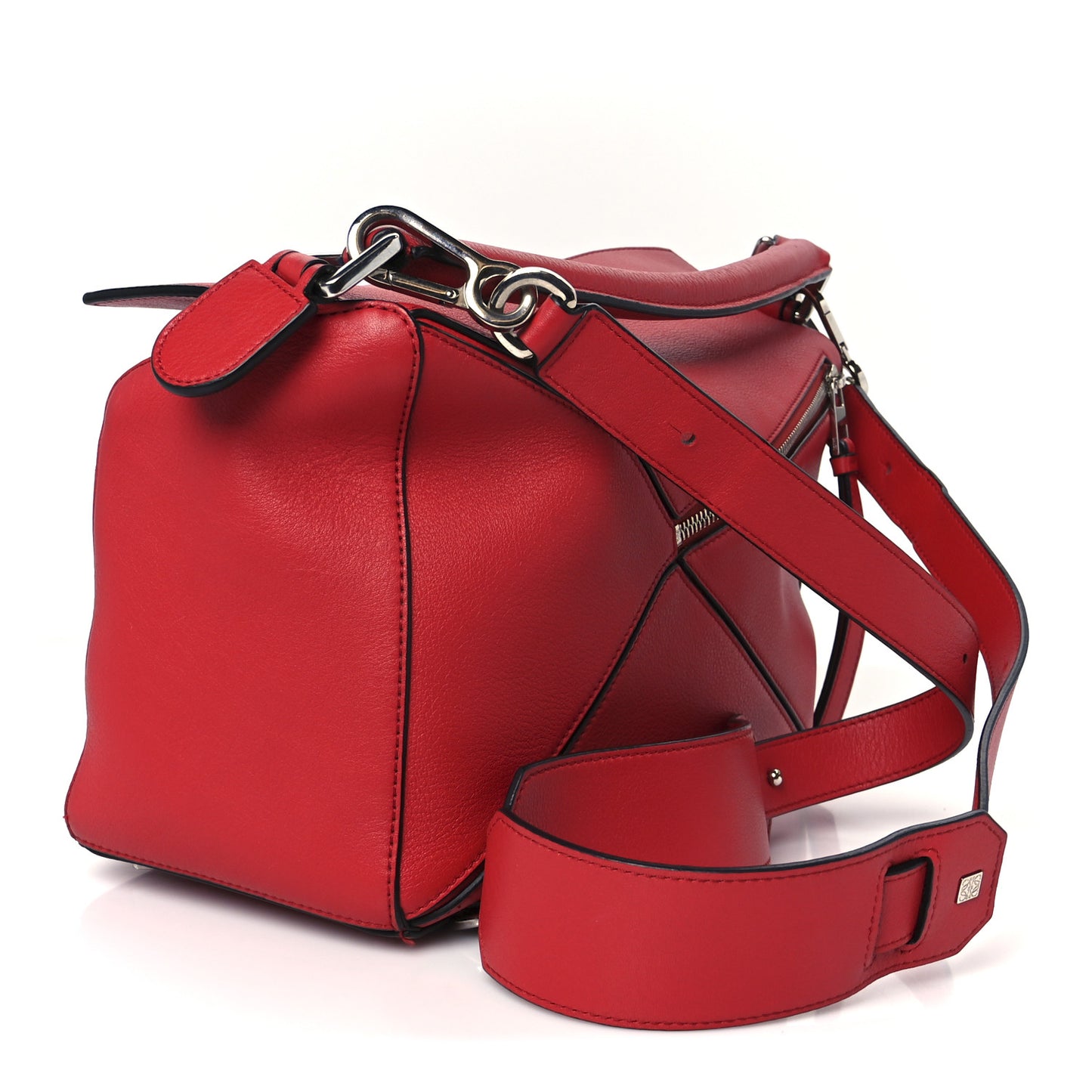 Calfskin Medium Puzzle Bag Scarlet