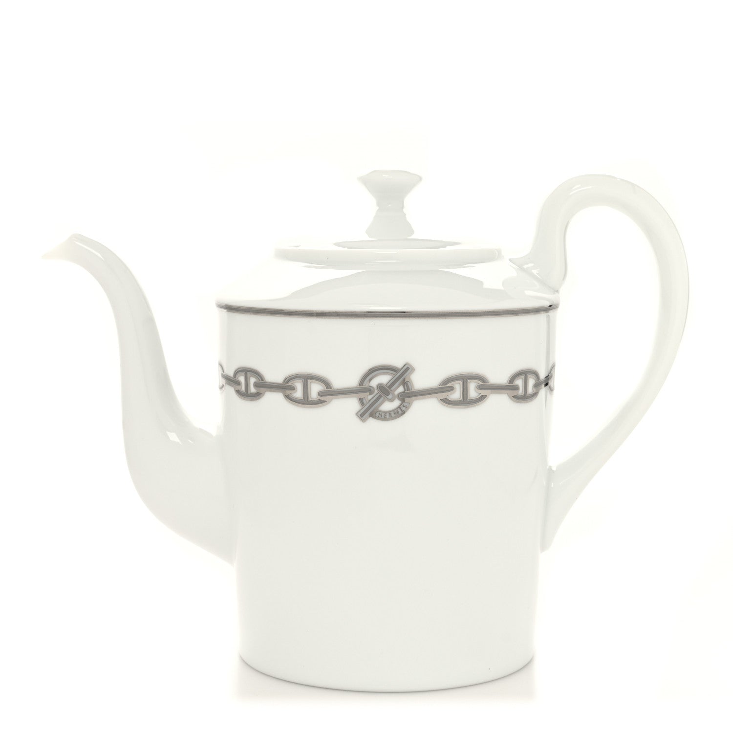 Hermes Porcelain Chaine d' Ancre Platine Coffee/Tea Pot 1 of 7