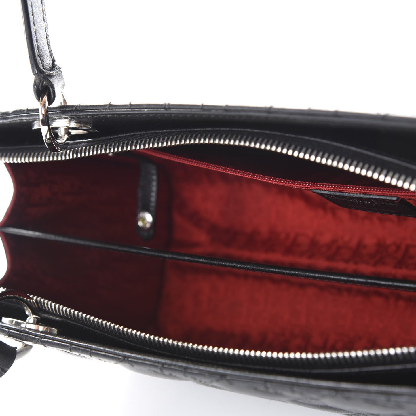 Calfskin Cannage Soft East West Lady Dior Black