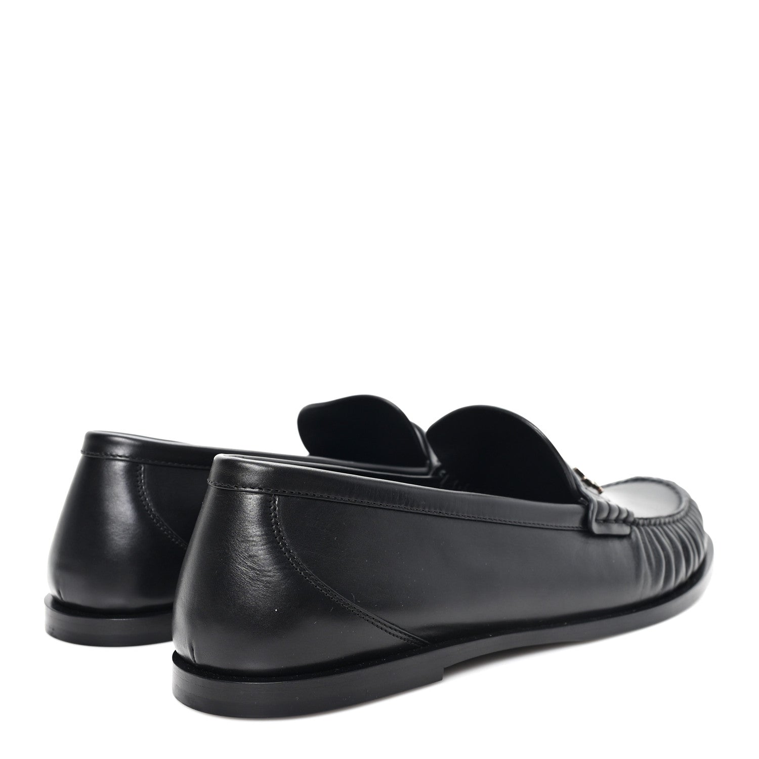 Saint Laurent Calfskin Mens Laurent Penny Loafers 45 Black 4 of 10