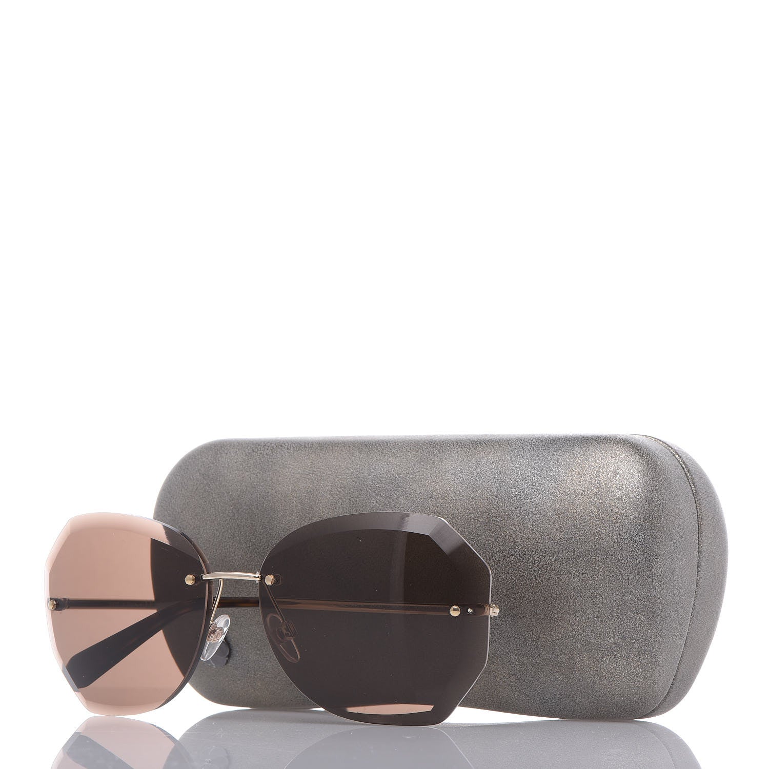 Chanel Metal Spring Round Sunglasses 4220 Gold Brown 7 of 7