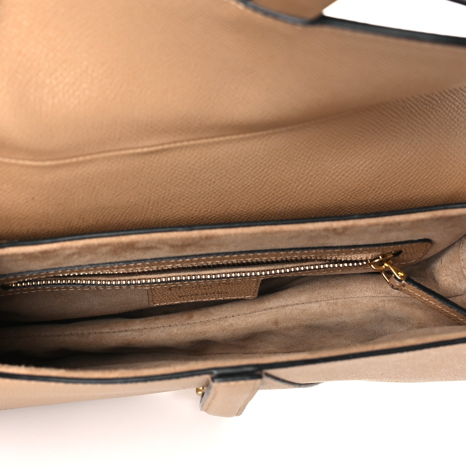 Christian Dior Grained Calfskin Saddle Bag With Strap Warm Taupe 5 of 9